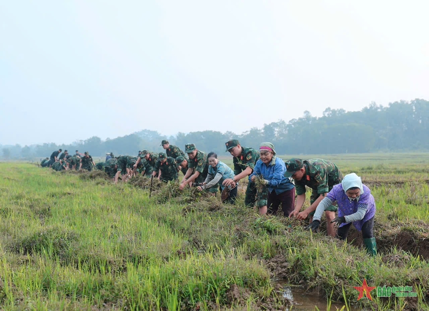Màu xanh áo lính trên quê hương xứ Đoài